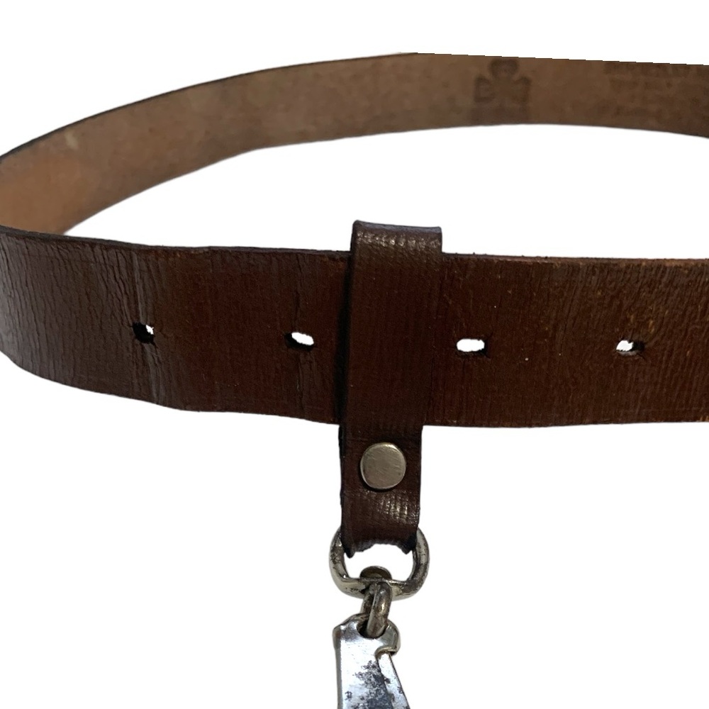 Vintage 60’s / 70’s Girl Guide-Brownie Leather Belt with Clip & Money Pouch - Picture 4 of 12